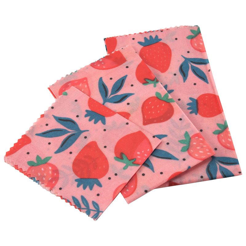 Beeswax Food Wrap - مجموعة A01F-1 من أغطية الطعام القابلة