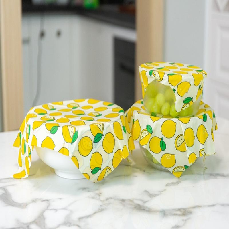 Beeswax Food Wrap - أغطية شمع العسل القابلة لإعادة الاستخدام،