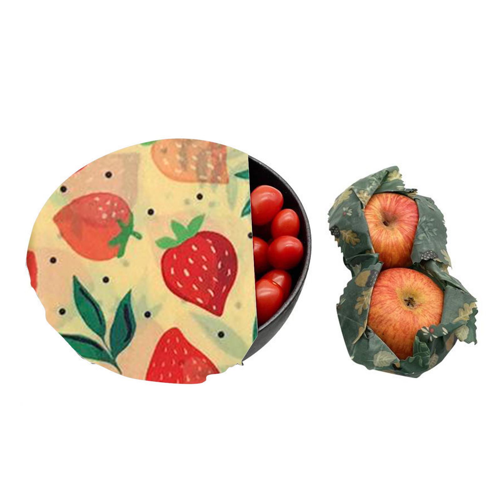 Beeswax Food Wrap - 4 قطع من أغطية الطعام المصنوعة