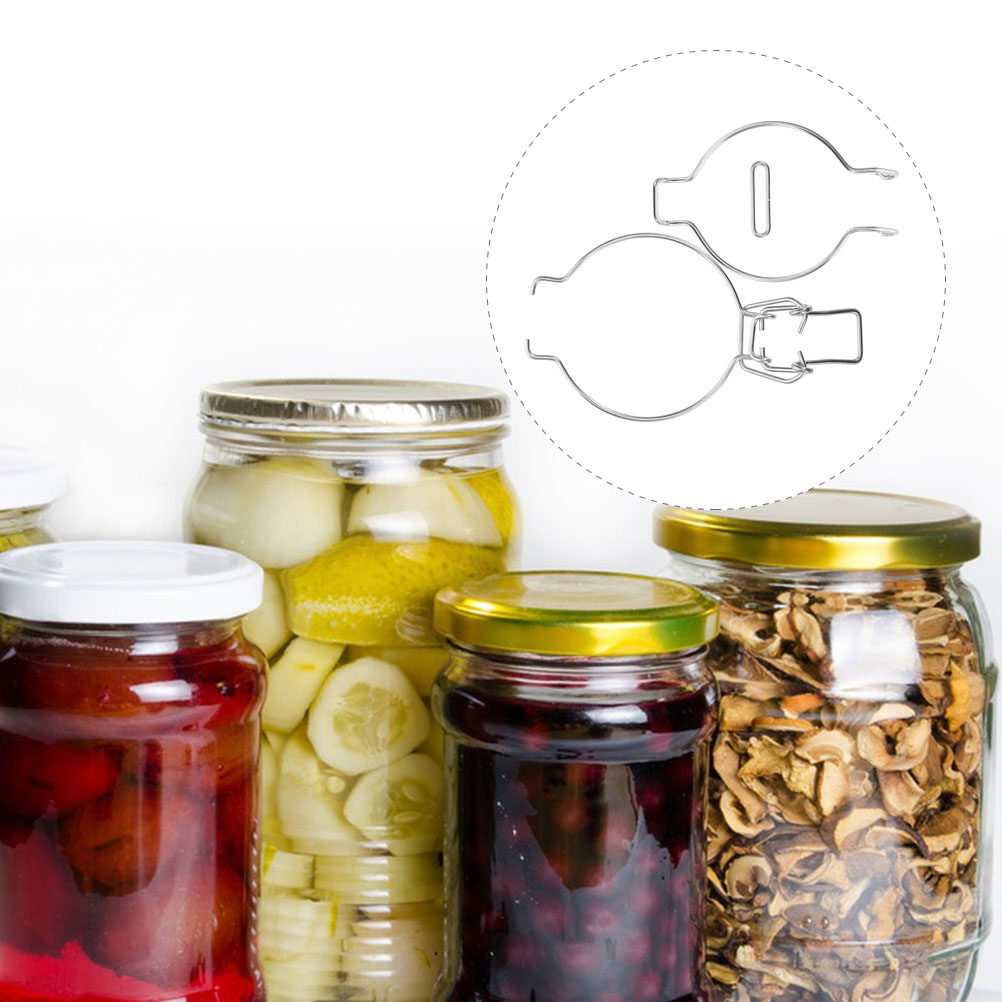 Food Storage Canister - 12 قطعة مشابك سلكية للبرطمانات الزجاجية