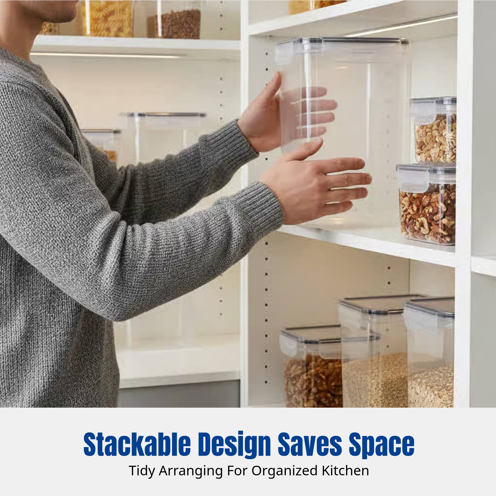 مجموعة حاويات تخزين طعام محكمة - مراجعة Food Storage Stackable Containers وسعره