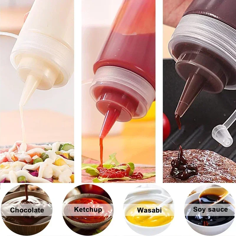 1 قطعة Empty120ml-1000ml PE ال - مراجعة Condiment Squeeze Bottle وسعره