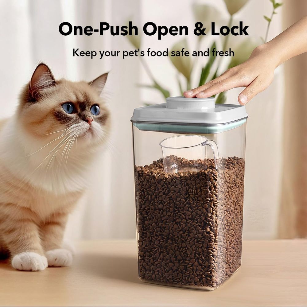 وعاء تخزين طعام الحيوانات الأل - مراجعة Food Storage Stackable Containers وسعره